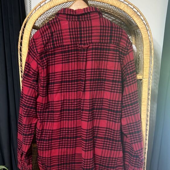 Red and black plaid shacket - Picture 6 of 6